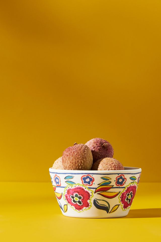 Bamboo Melamine Hibiscus Bowl #1