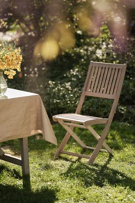 Folding Teak Side Chair