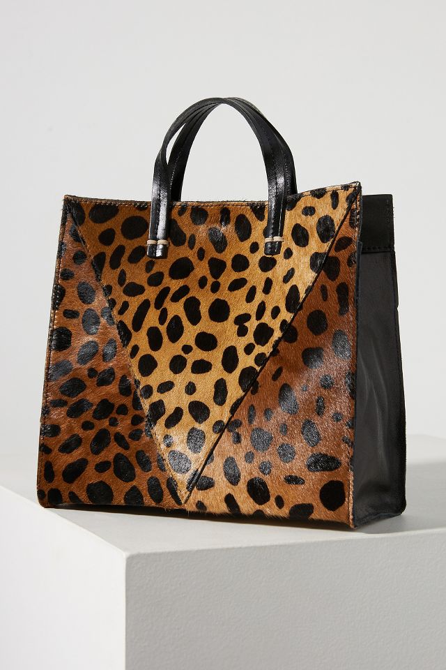 clare v leopard tote