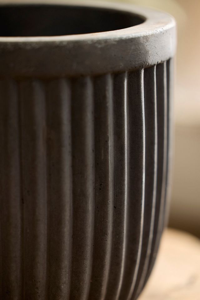 Fiber Concrete Barrel Pot #1
