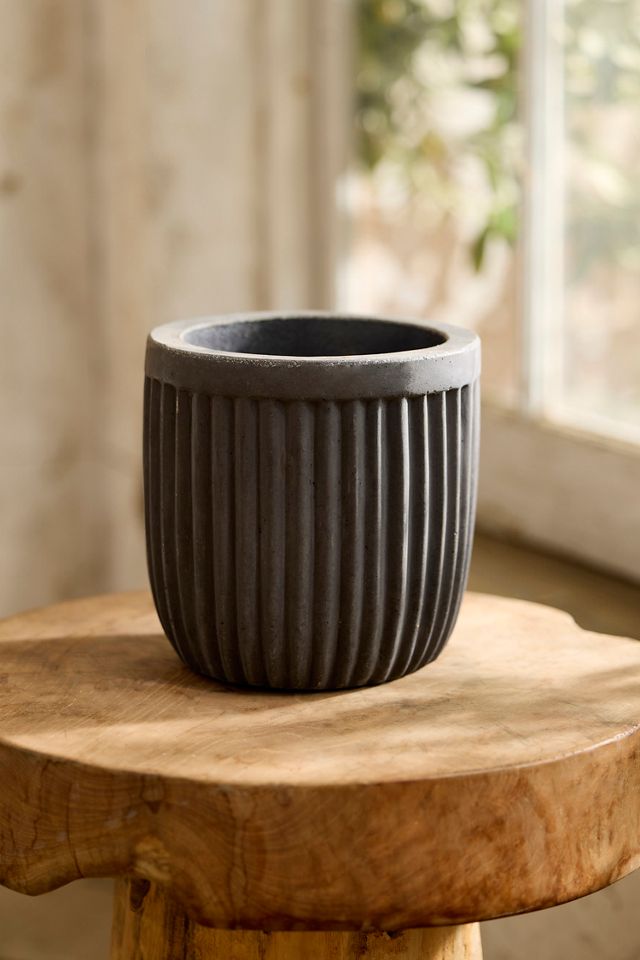 Fiber Concrete Barrel Pot #2