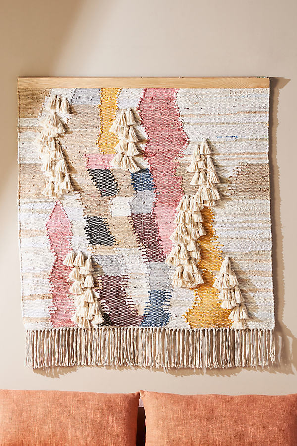 Neoma Woven Cotton Tassel Tapestry Wall Hanging