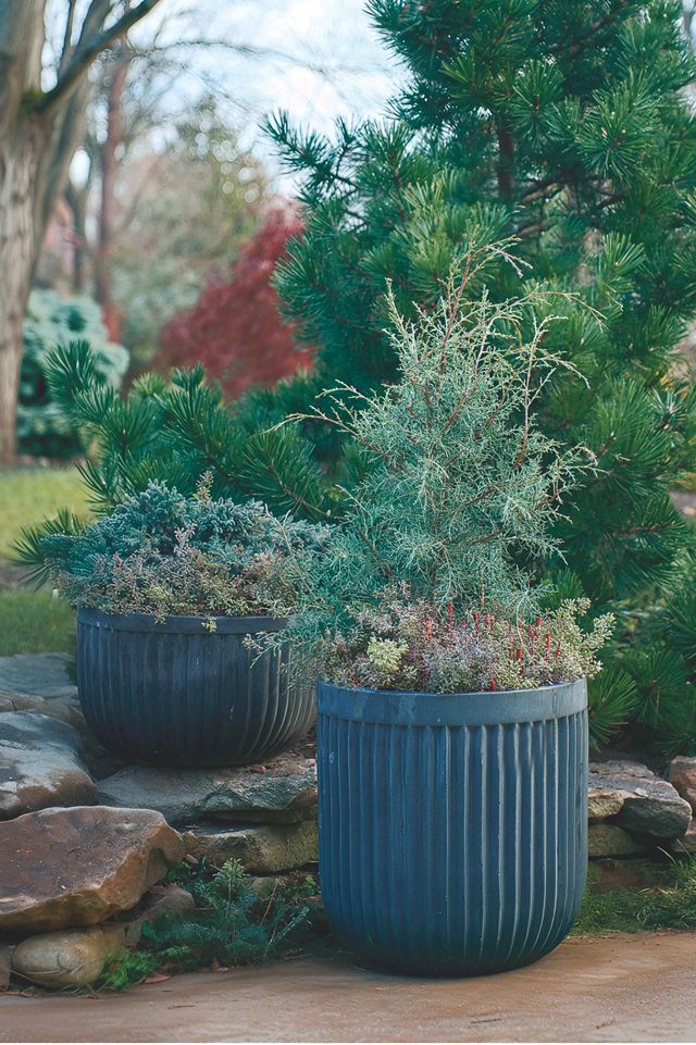 Fiber Concrete Barrel Pot, 16" #4
