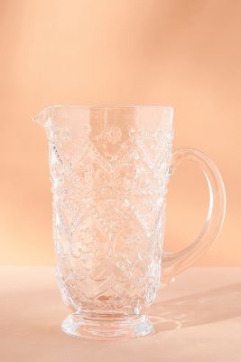 Anthropologie Bombay Pitcher In Clear