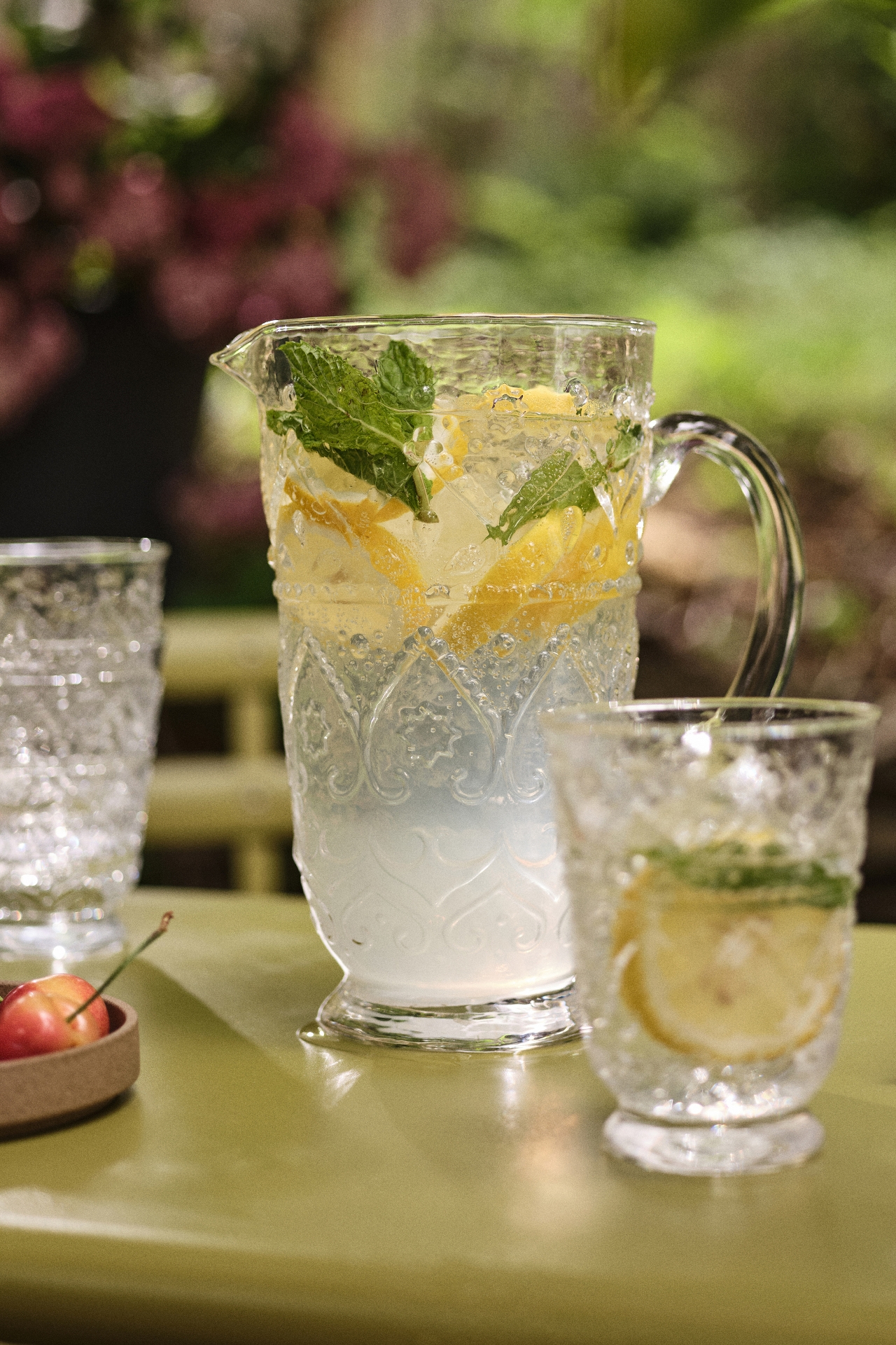 The Bombay Handblown Glass Pitcher