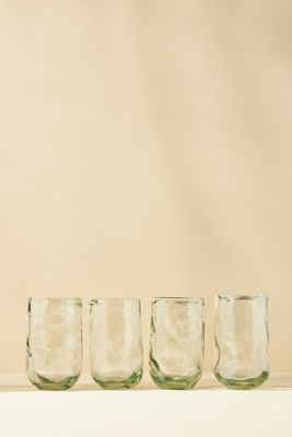 Recycled Aviva Highball Glasses, Set of 4