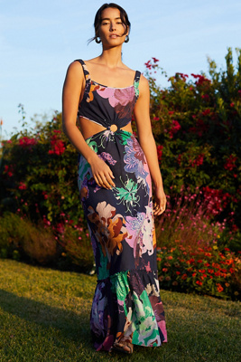 bohemian cut out dress