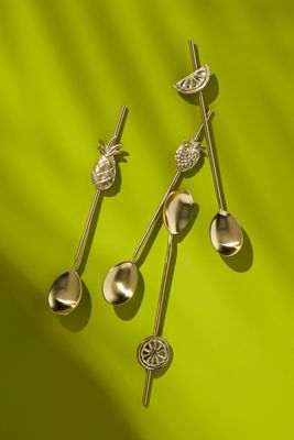 Fruity Cocktail Spoon Straws, Set of 4