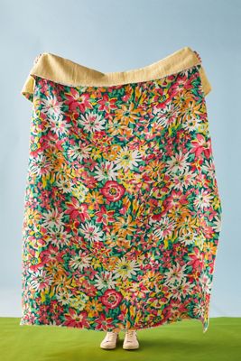 Sarah Campbell Flowerbed Throw Blanket