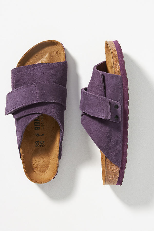 Birkenstock Kyoto Suede Sandals In Purple