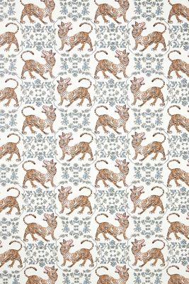 Lemieux et Cie Ferrandi Blue Tigers Wallpaper