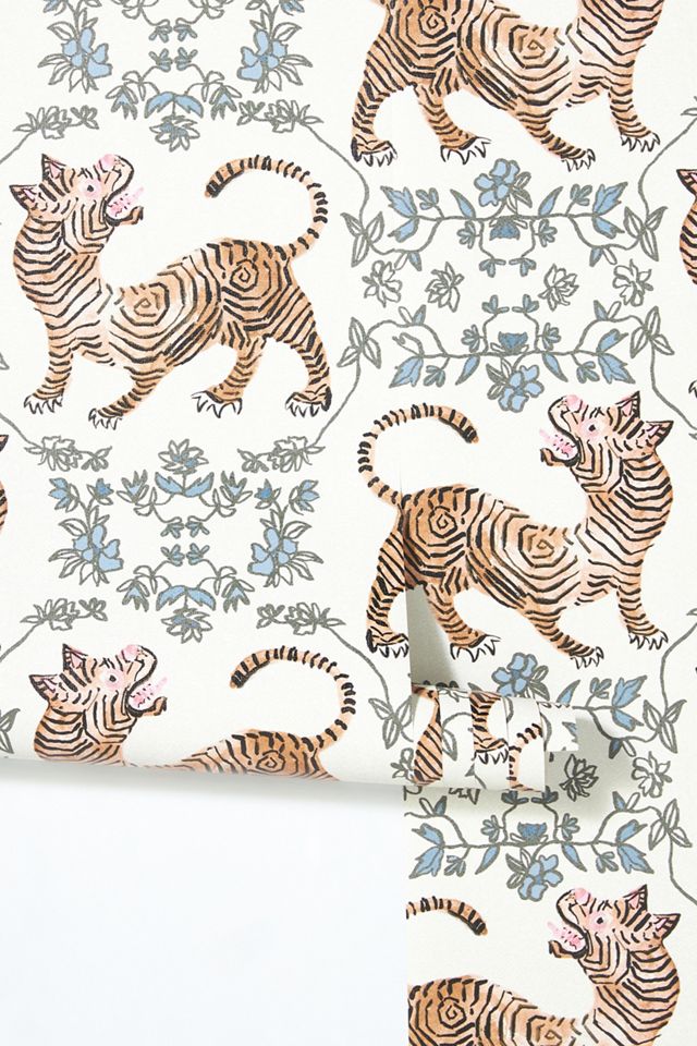 Lemieux et Cie Ferrandi Blue Tigers Wallpaper #2