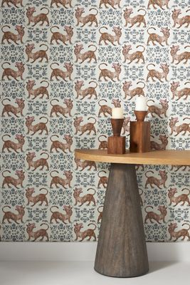 Lemieux et Cie Ferrandi Blue Tigers Wallpaper