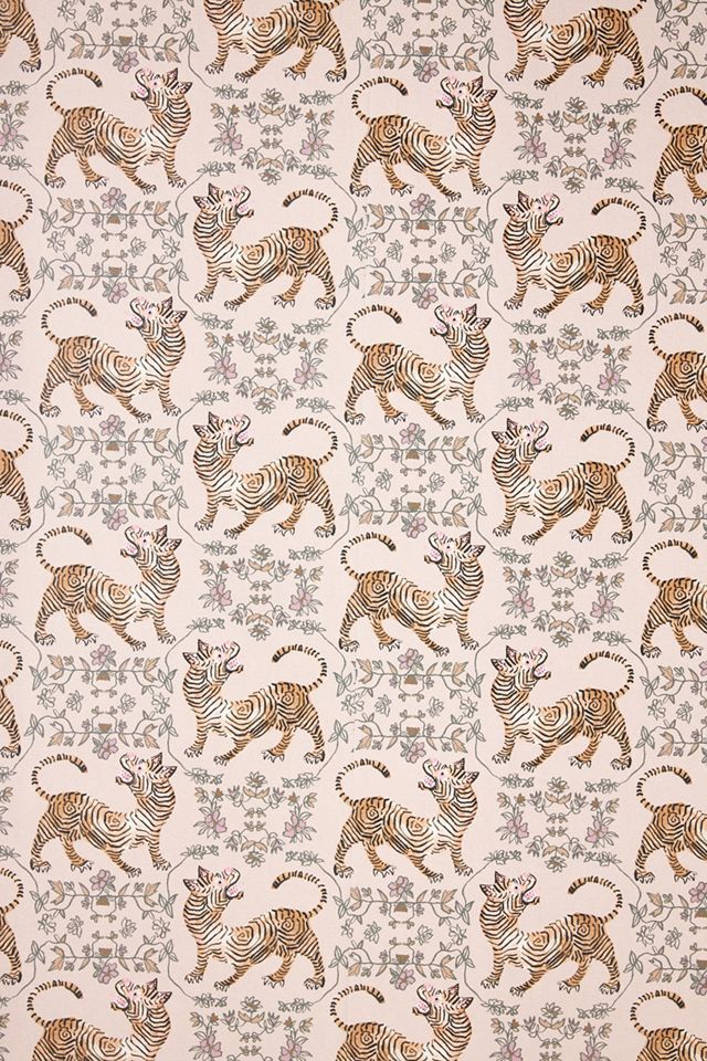 Lemieux et Cie Ferrandi Blue Tigers Wallpaper