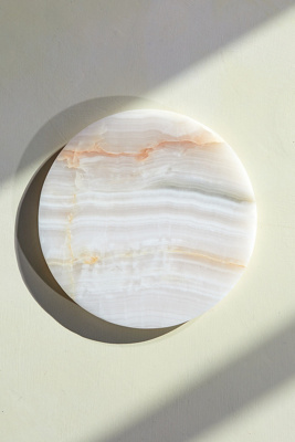 Pink Quartz Round Serving Board