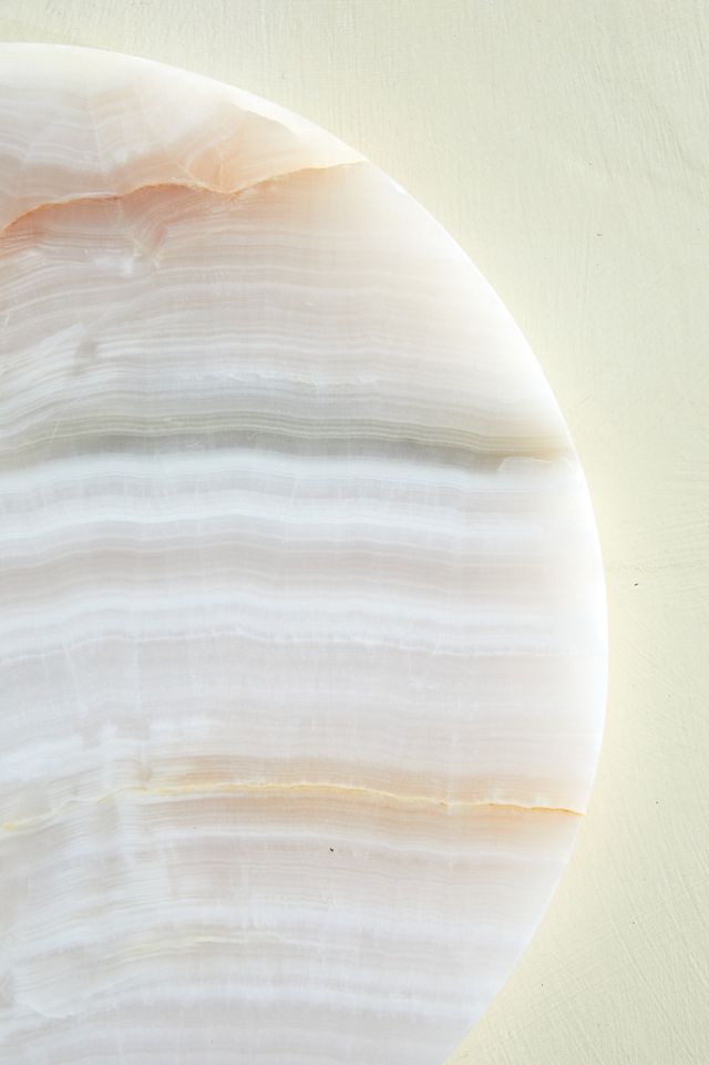 Pink Quartz Round Serving Board #1