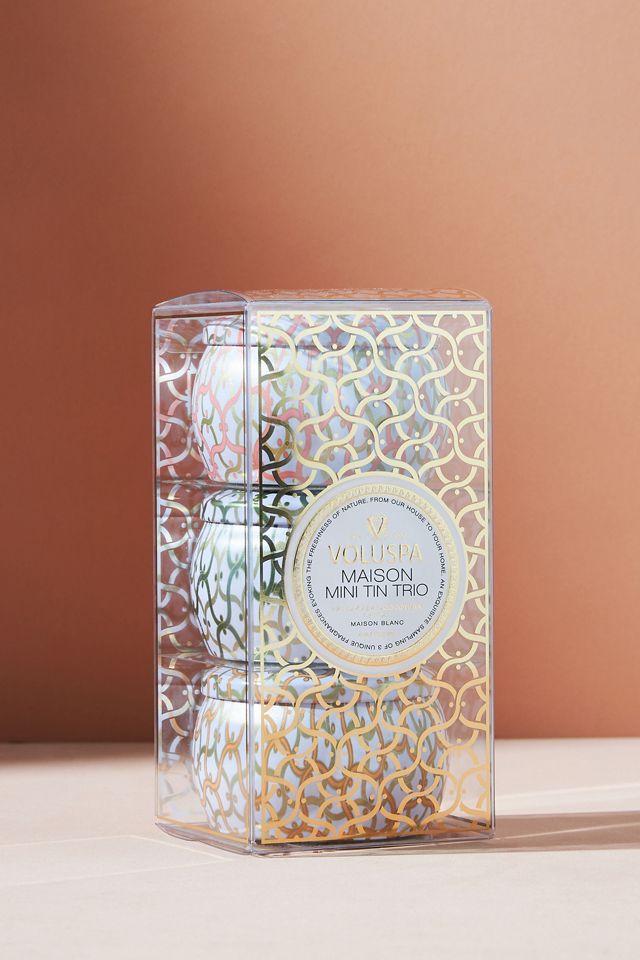 Voluspa Maison Mini Tin Candles, Set of 3 #1