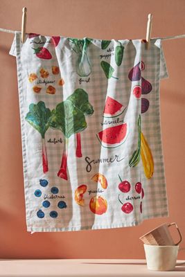 Summer Farmer's Market Dish Towel
