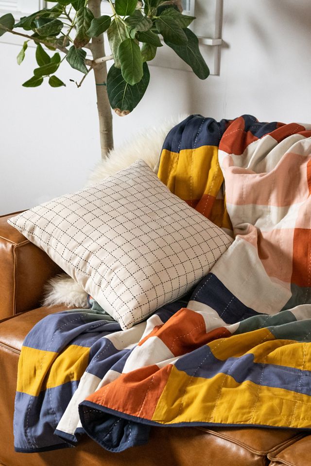 Anchal Multi-Check Quilt Throw #3