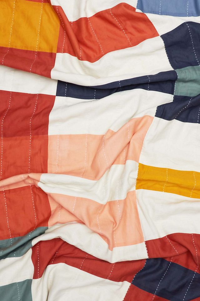Anchal Multi-Check Quilt Throw #4