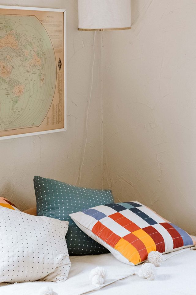 Anchal Multi Check Throw Pillow #3