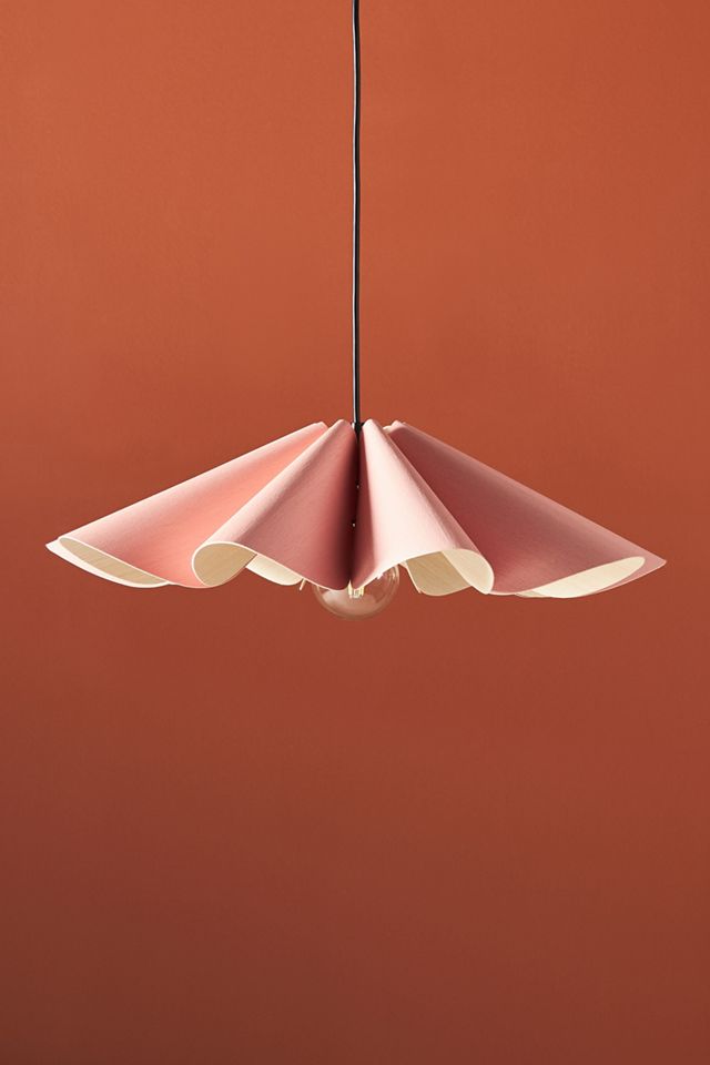 Bruck Lighting Delfina Scalloped Wood Pendant #1