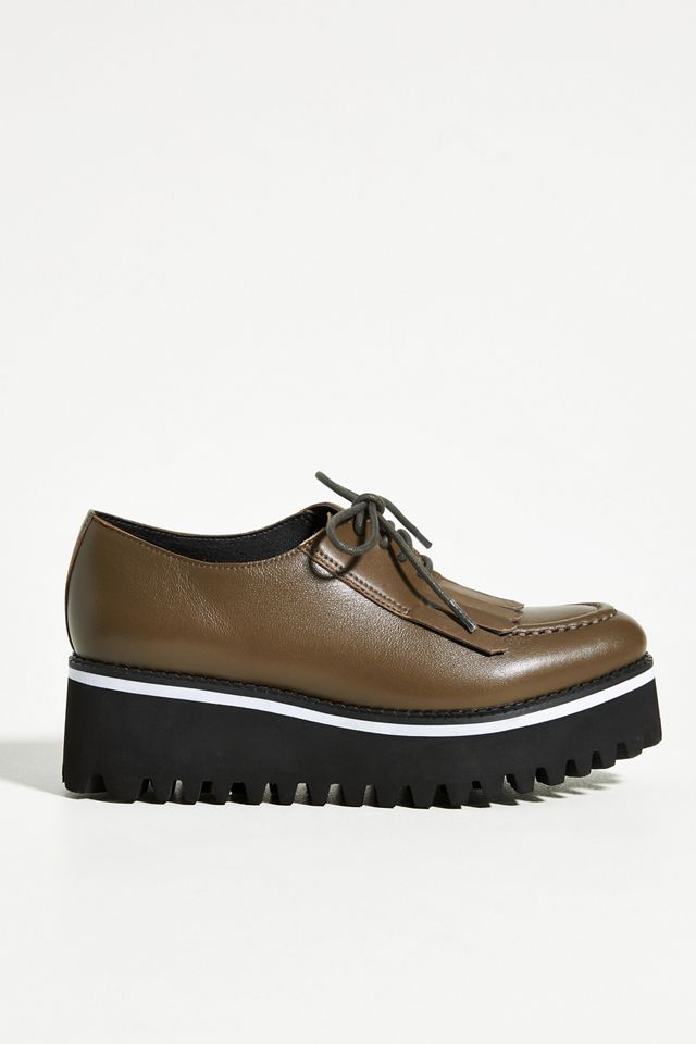 black platform oxford