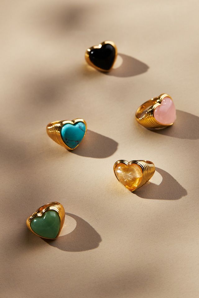 Heart Stone Cocktail Ring #1