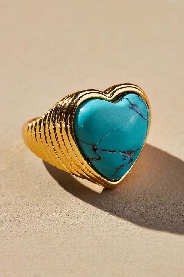 Heart cocktail deals ring