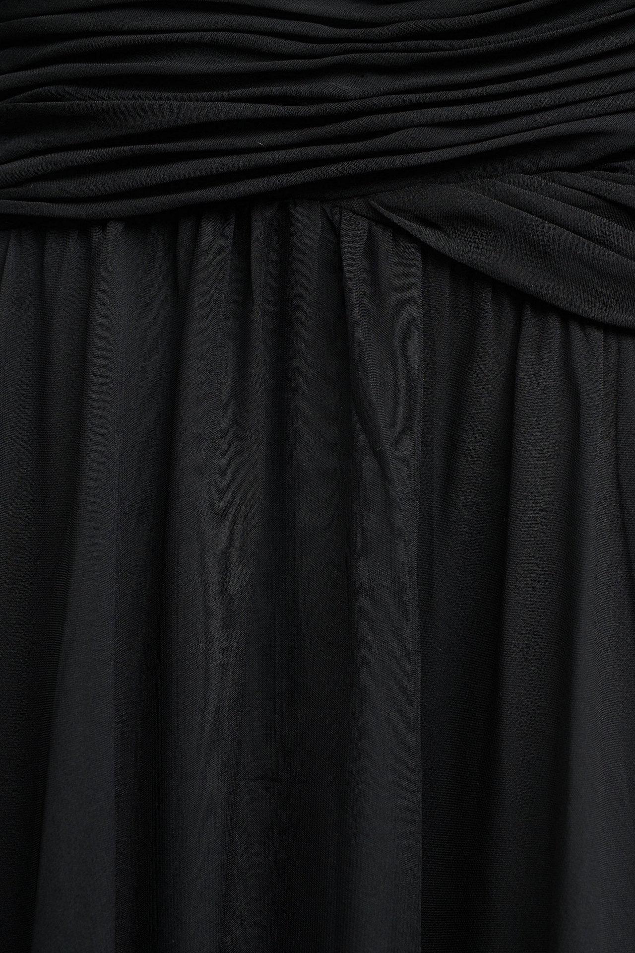 Mac Duggal Indy A-Line Ruffled Back-Lace Chiffon Gown