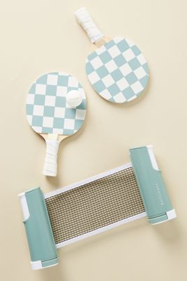Checkered Table Tennis Set