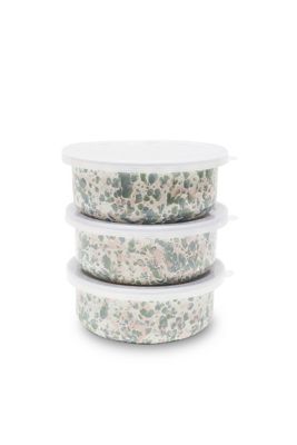 Crow Canyon Home Catalina Enamelware 3-Piece Storage Bowl Set