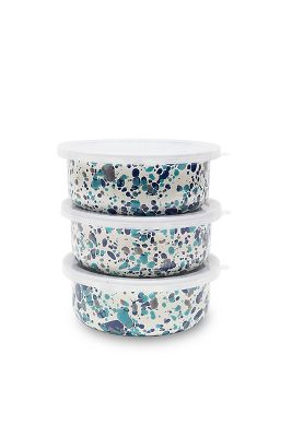 Enamelware 3-Piece Storage Bowl Set // Anthropologie