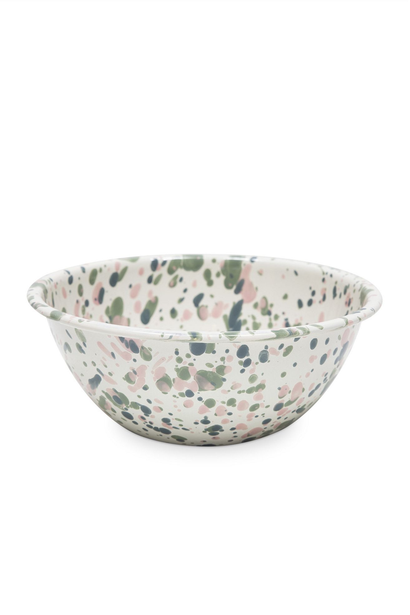 Crow Canyon Home Catalina Enamelware Serving Bowl - Mint Hibiscus, One Size