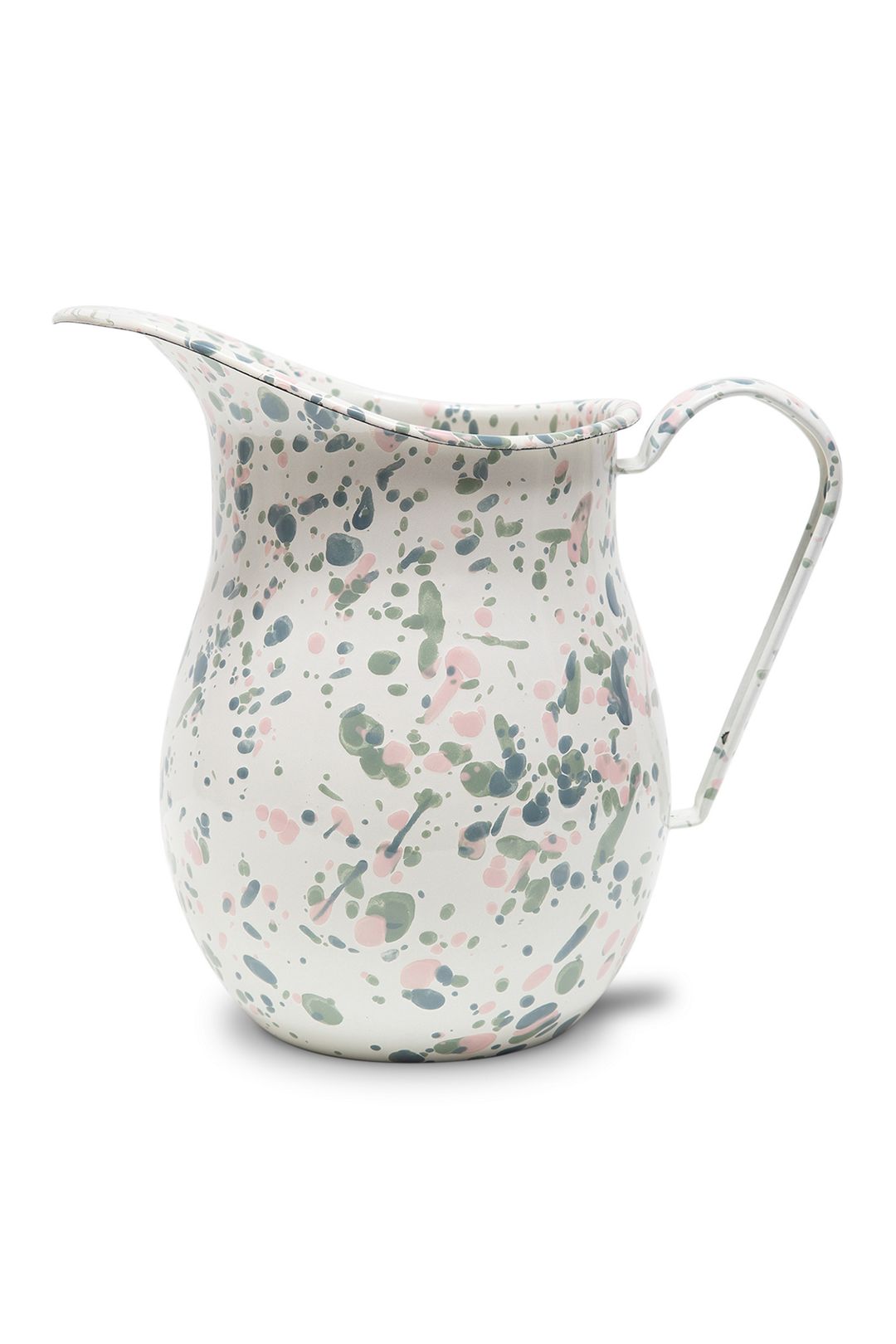 Crow Canyon Home Catalina Enamelware Pitcher - Mint Hibiscus, L