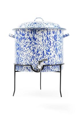 Crow Canyon Home Splatter Enamelware Beverage Dispenser