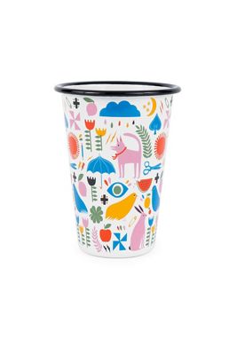 Crow Canyon Home x Lisa Congdon Pink Dog Enamelware Tumblers