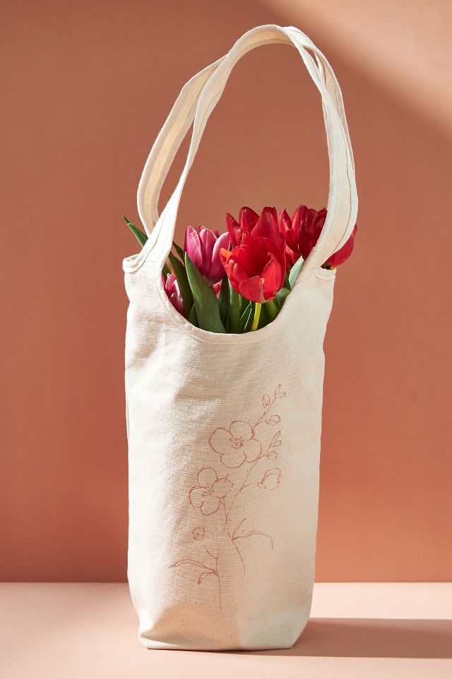 Tote bag best sale with flowers