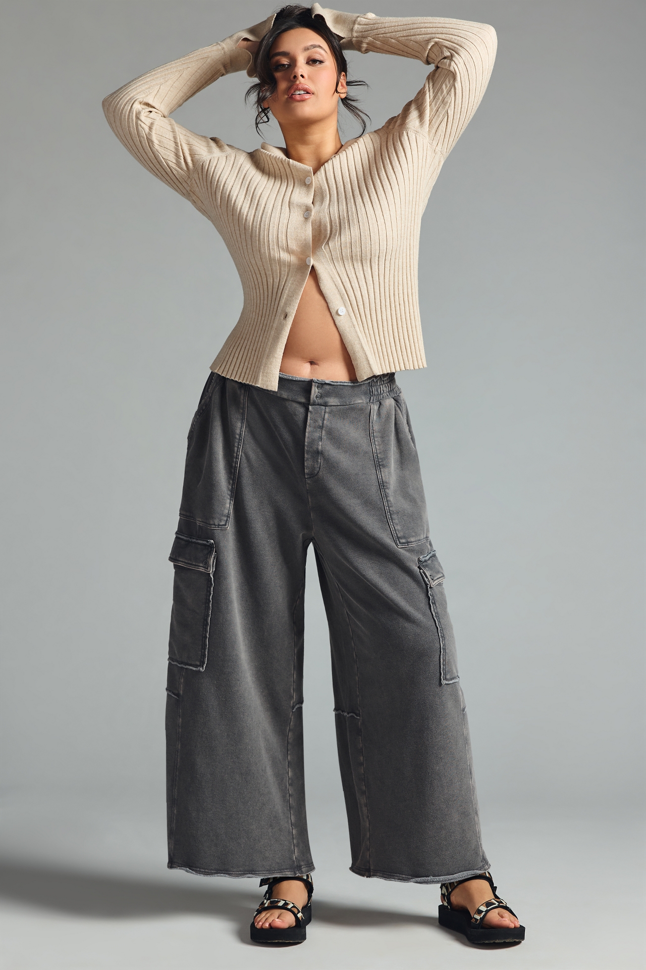 Daily Practice by Anthropologie Utility Wide-Leg Pants