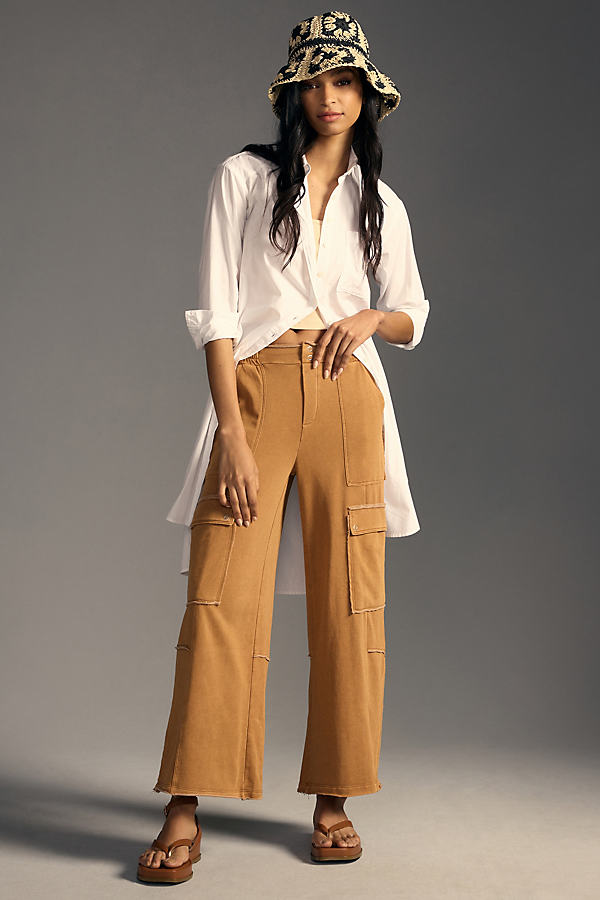 Daily Practice By Anthropologie Utility Wide-leg Pants In Brown