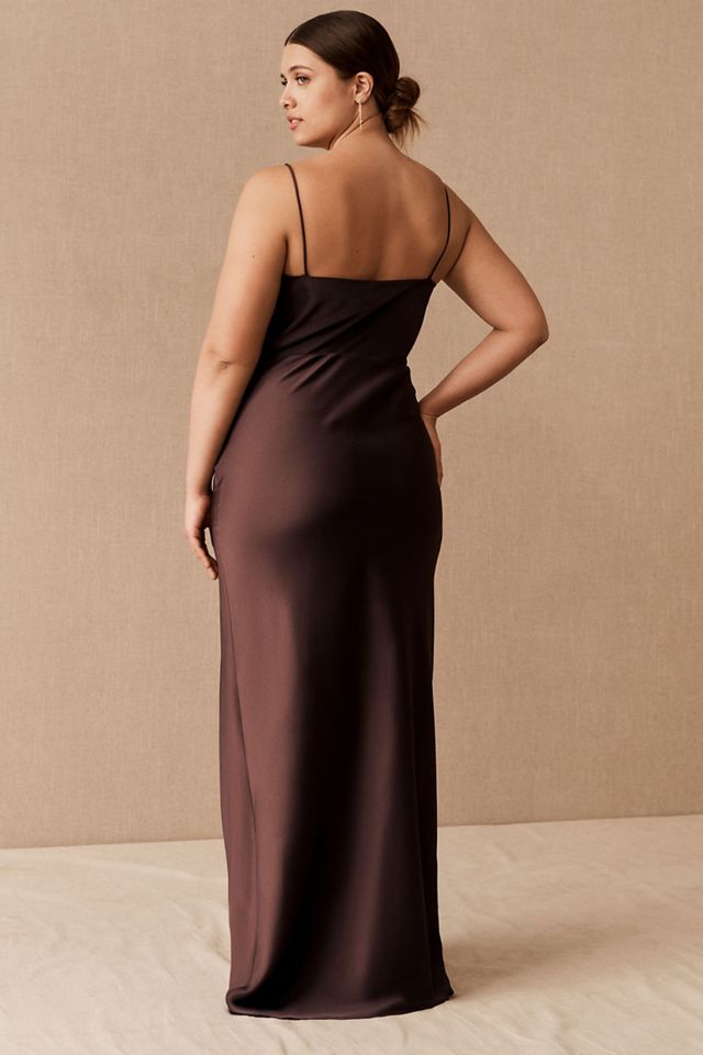 Freya Satin Charmeuse Dress | Anthropologie
