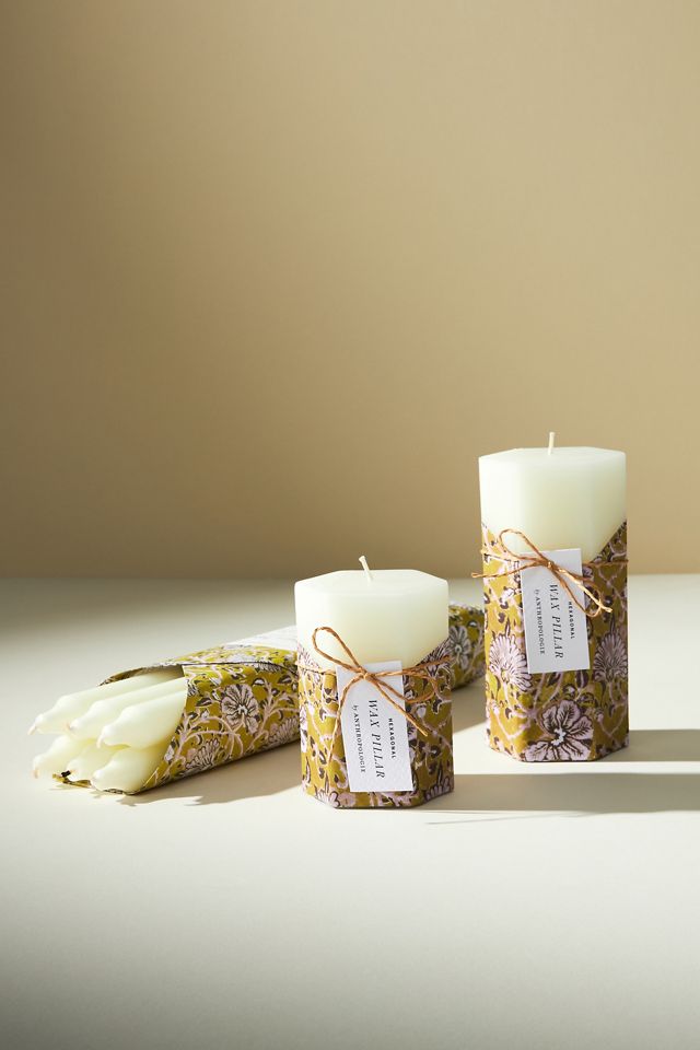 Jackie Wrapped Pillar Candle