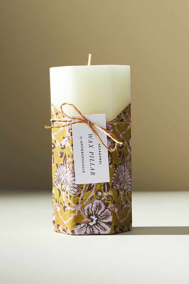 Jackie Wrapped Pillar Candle #3