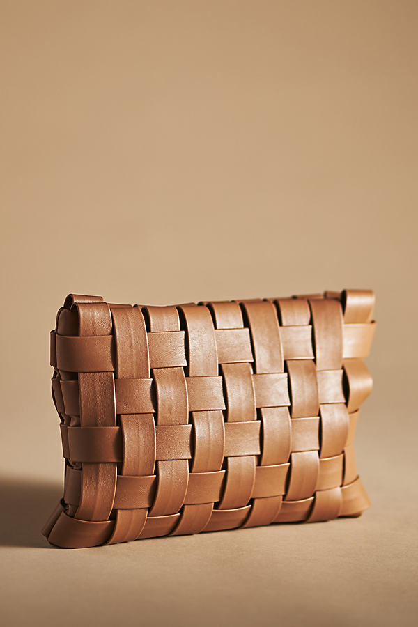 By Anthropologie Lindy Woven Clutch In Brown