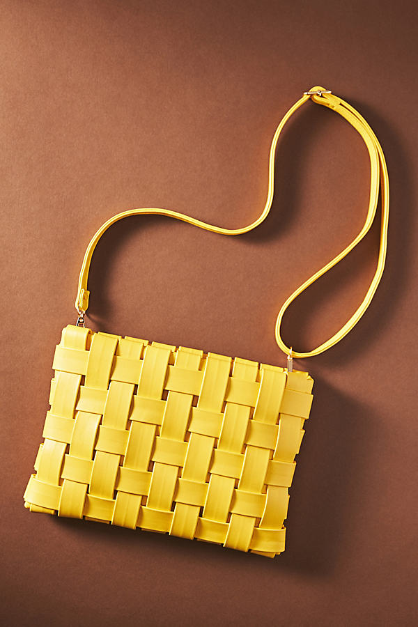 By Anthropologie Lindy Woven Clutch In Yellow
