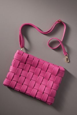 By Anthropologie Lindy Woven Clutch In Pink