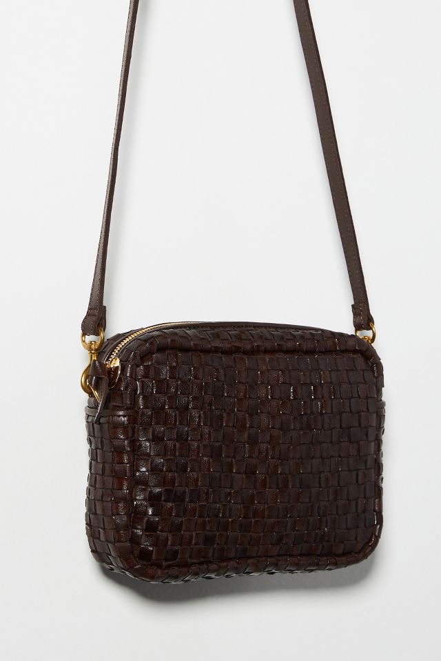 Clare V. Woven Leather Crossbody Bag - Neutrals Crossbody Bags, Handbags -  W2437489