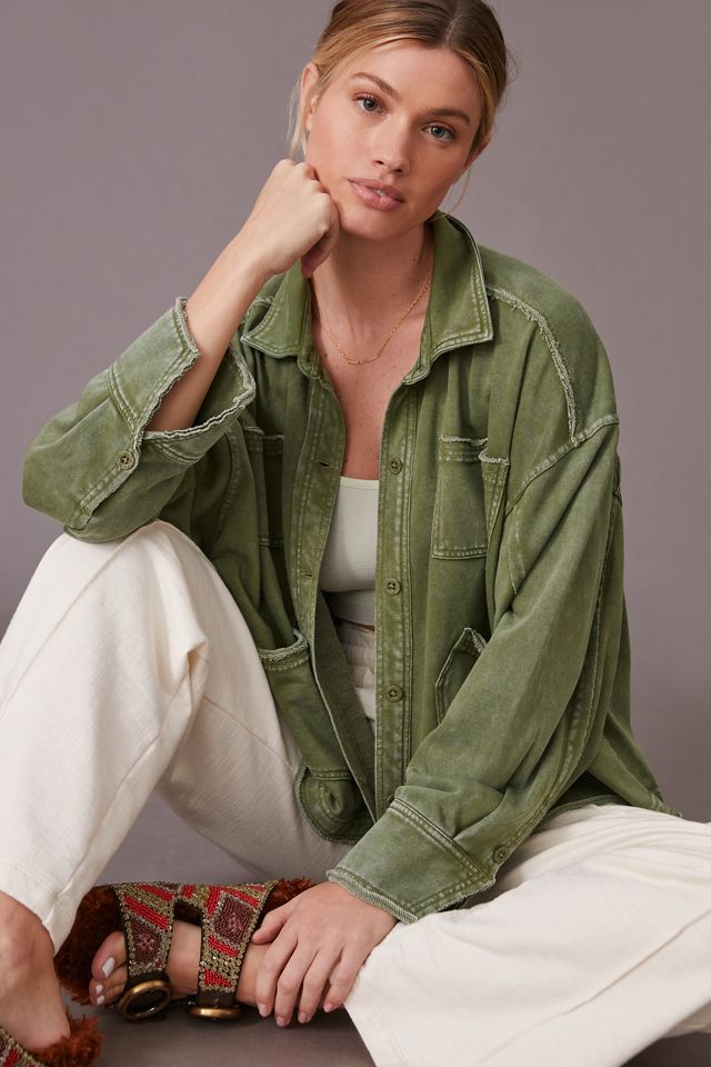 Anthropologie Green Belted Utility jacket Size Small main image 0