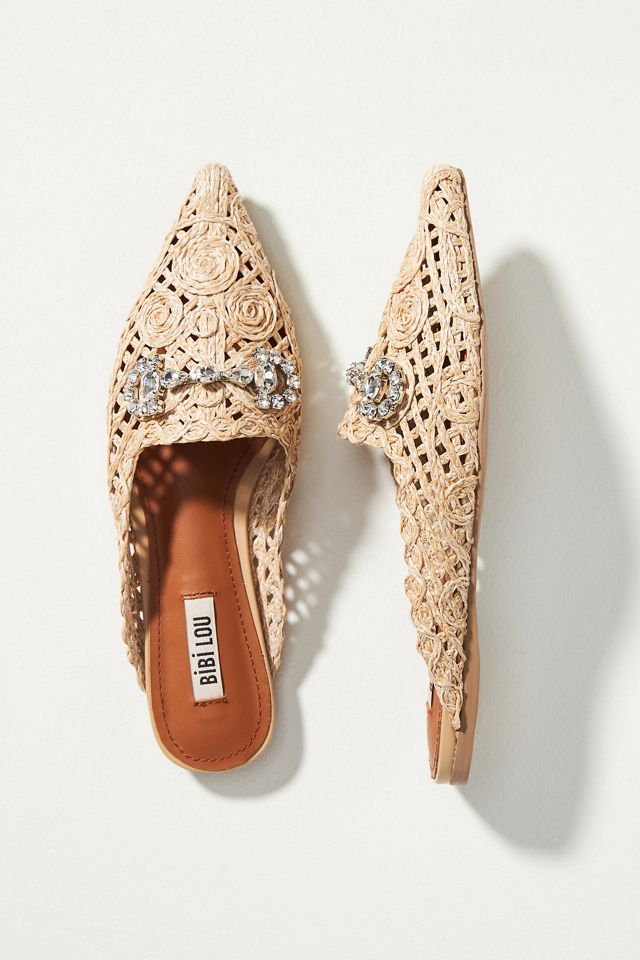 bibi lou flats in powder leather