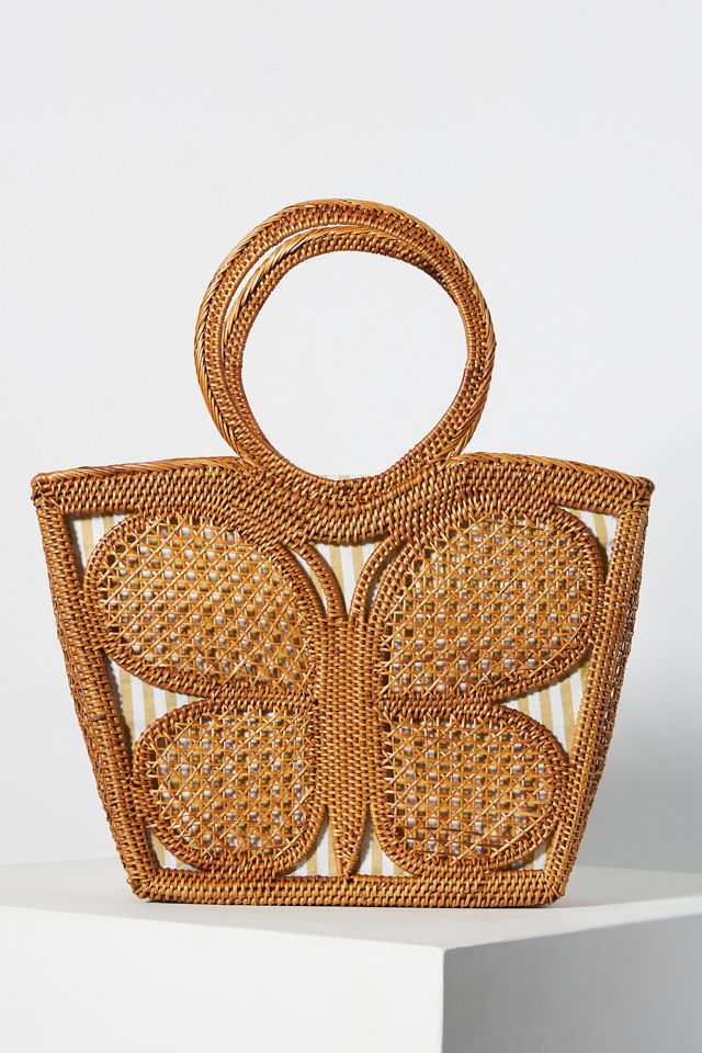 Butterfly Rattan Tote #1